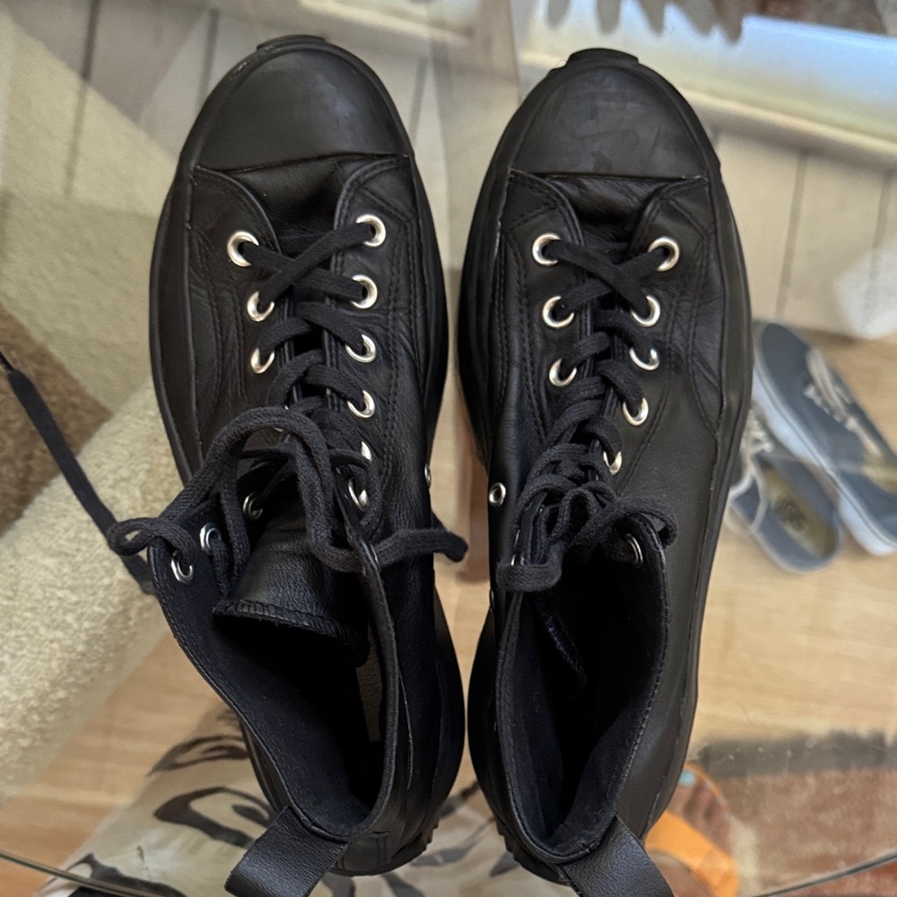 Converse Black High-Top Sneaker Platforms